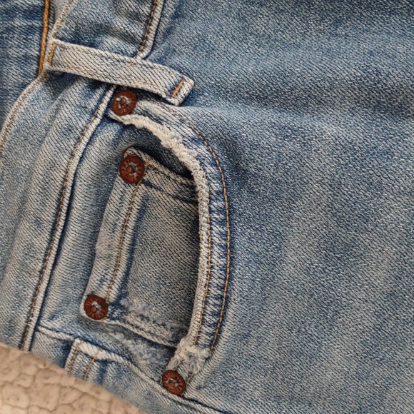 Agolde Size 26 Sophie Distressed Hem Blue Jeans - Picture 11 of 15